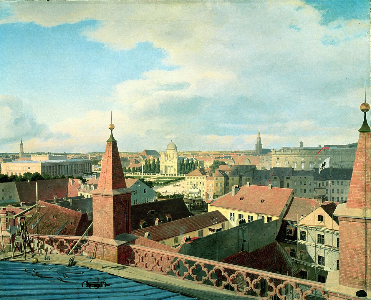 منظر لمدينة برلين مع متحف Altes والكاتدرائية من سطح كنيسة Friedrichswerder ، 1834-1835 بواسطة يوهان فيليب إدوارد جارتنر