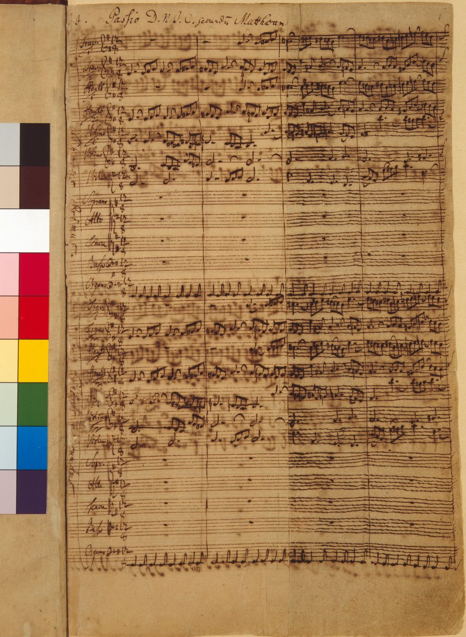 وفقًا للقديس ماثيو باشن BWV 244 ، 1730 (قلم على ورق) بواسطة يوهان سيباستيان باخ
