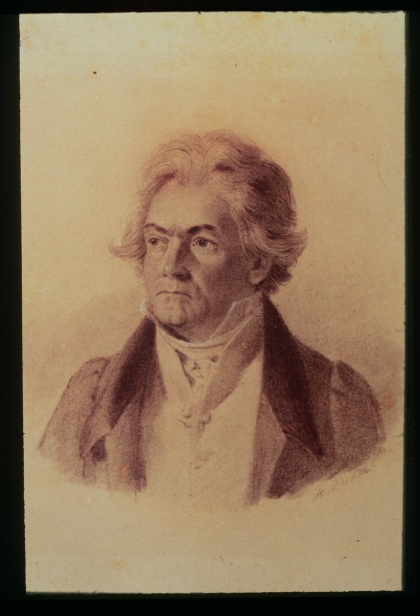 لودفيج فان بيتهوفن (1770-1827) ، 1824 (طباعة) بواسطة يوهان ستيفان ديكر