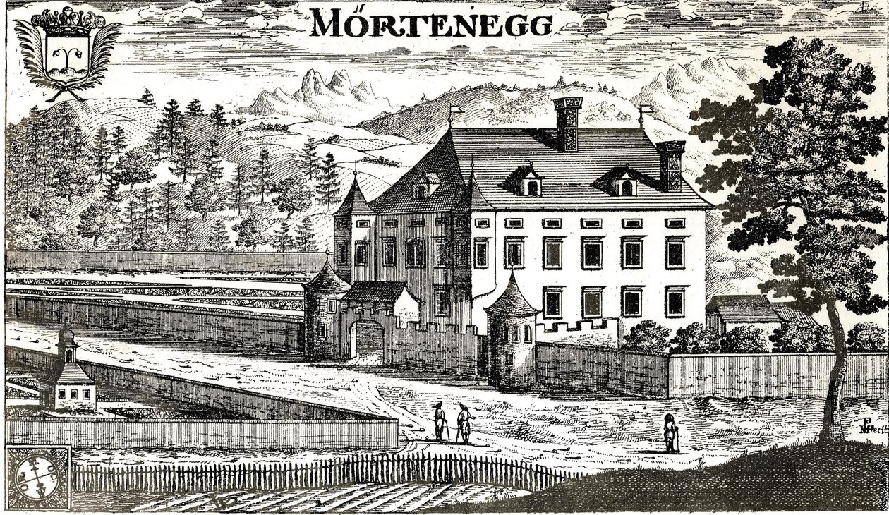 قلعة مويرتينيج في عام 1680 في مدينة فيلاخ كارينثيا في كارينثيا - النمسا - الاتحاد الأوروبي بواسطة يوهان ويكهارد فون فالفاسور