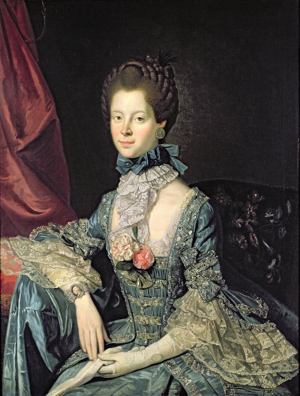 الملكة شارلوت صوفيا (1744-1818) زوجة الملك جورج الثالث (c.1765) بواسطة يوهان جوزيف زوفاني