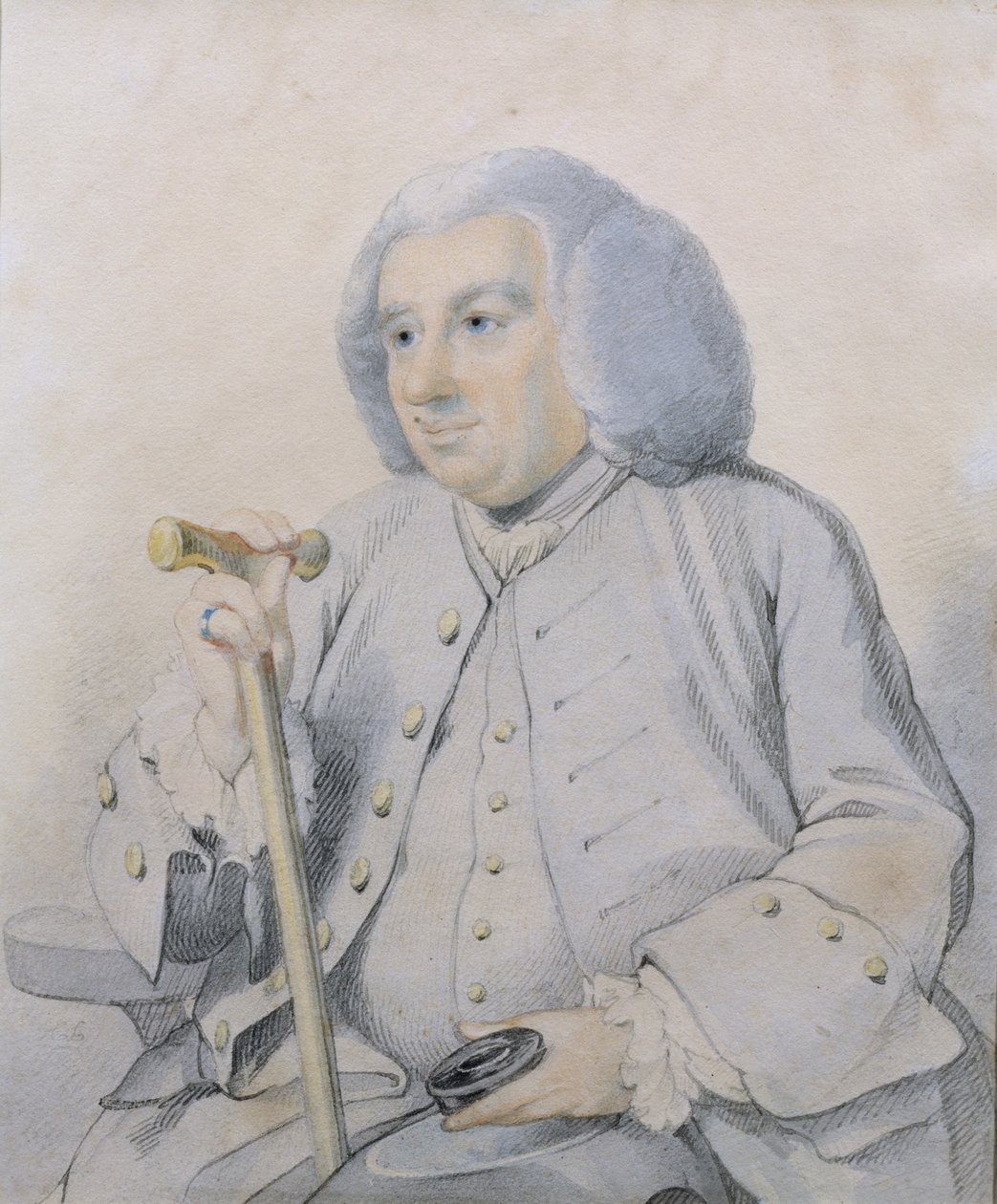 رسم تخطيطي لصورة أندرو دروموند (1688-1769) مؤسس البنك ، قتل في كولودين بواسطة يوهان جوزيف زوفاني