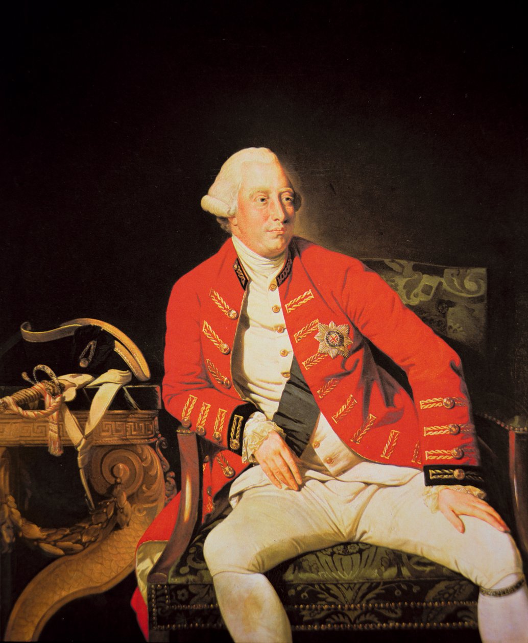 George III in 1771 (colour litho) بواسطة يوهان (بعد) زوفاني
