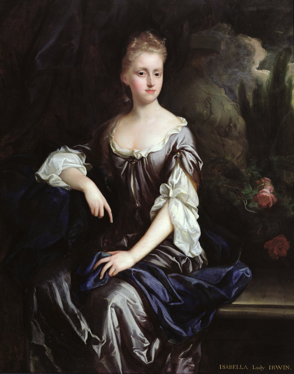 صورة إيزابيلا ماتشيل ، Viscountess Irwin ، c.1685-90 (زيت على قماش) بواسطة يوهان (Attr.to) كلوسترمان