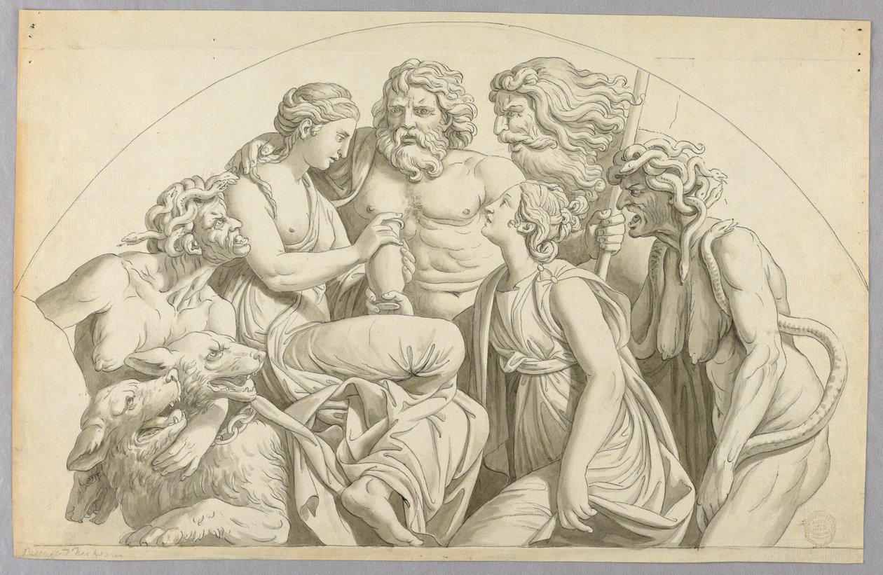 تطلب Psyche من Proserpine وضع القليل من جمالها في جرة من أجل Venus بواسطة يوهان أوغست نال الأصغر