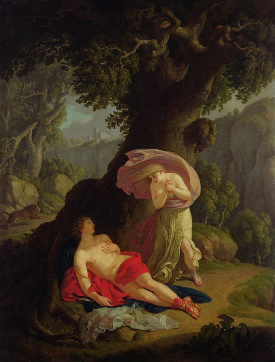 Pyramus and Thisbe، c.1788-90 بواسطة يوهان أوغست نال الأصغر