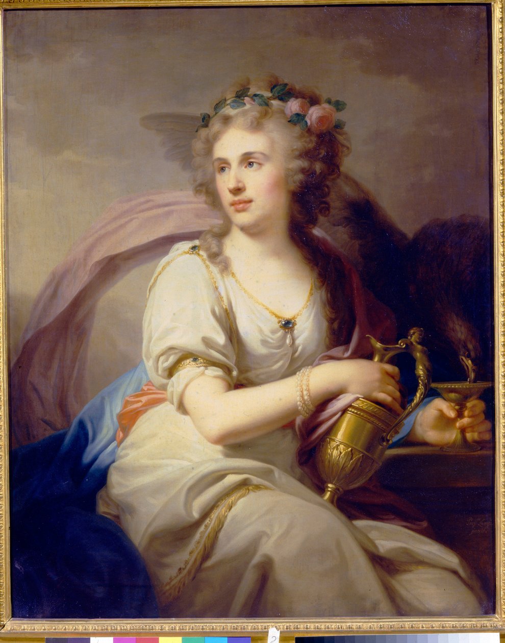 صورة للأميرة إيكاترينا فيودوروفنا دولغوروكوفا (دولغوروكوفا) (1769-1849) في هيبي. لوحة ليوهان بابتيست فون لامبي الفخذ (1751-1830) ، زيت على قماش. الفن النمساوي بواسطة يوهان بابتيست الأول لامبي