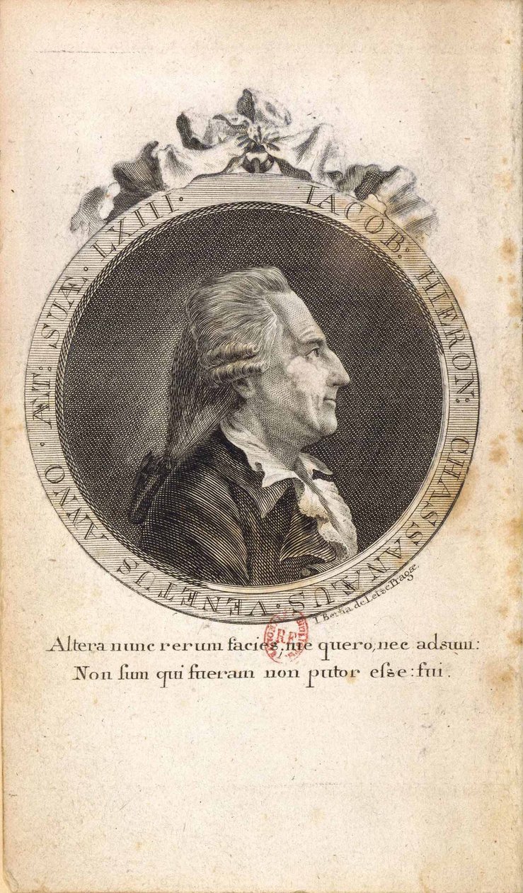صورة لجياكومو جيرولامو كازانوفا 1725-1798 بواسطة يوهان بيركا