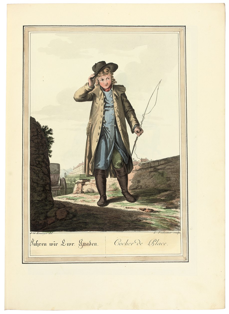 الحوذي. Coachman of Place ، 1781 أو في وقت لاحق بواسطة يوهان كريستيان براند