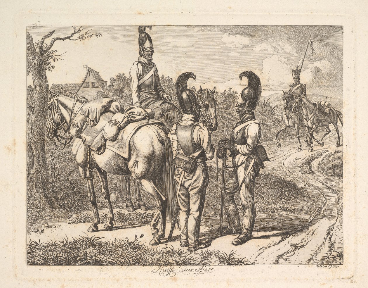 Cuirassiers الروسية ، 1816. بواسطة يوهان كريستيان ارهارد
