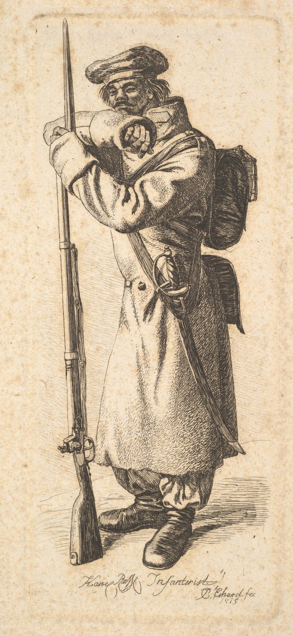 المشاة الروسية ، 1815. بواسطة يوهان كريستيان ارهارد