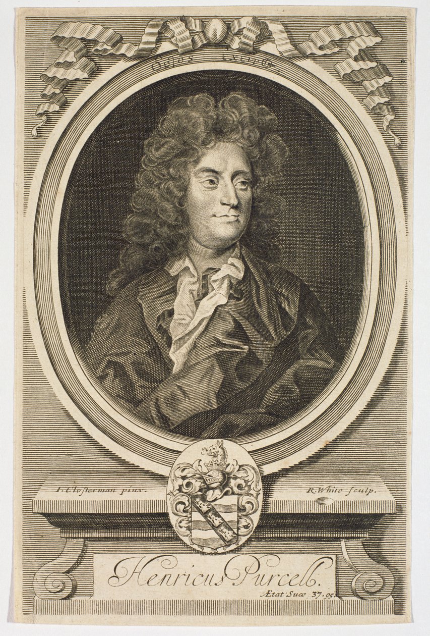 صورة لهنري بورسيل (1659-1695) نقشها روبرت وايت (1645-1703) بواسطة يوهان كلوسترمان