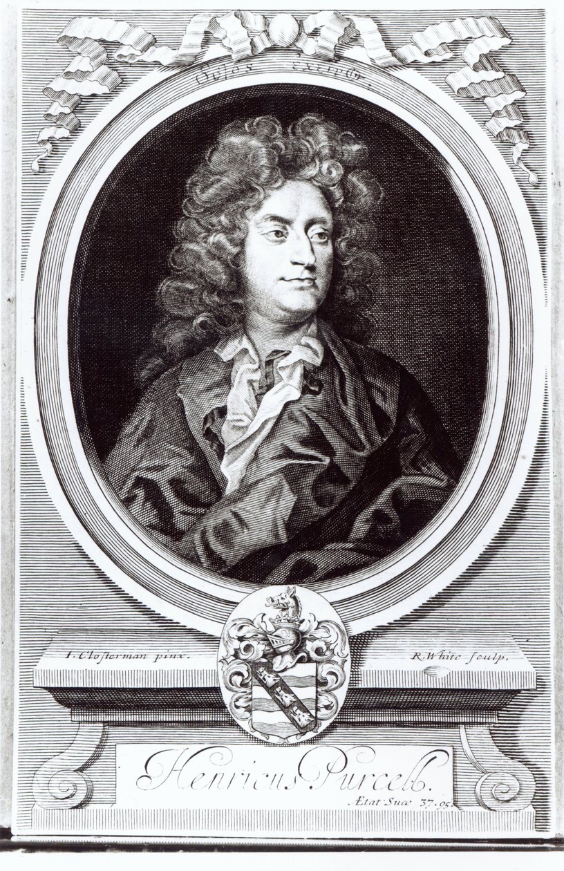 صورة لهنري بورسيل (1659-95) ، مؤلف إنجليزي ، نقشها ر. وايت ، 1695 بواسطة يوهان كلوسترمان