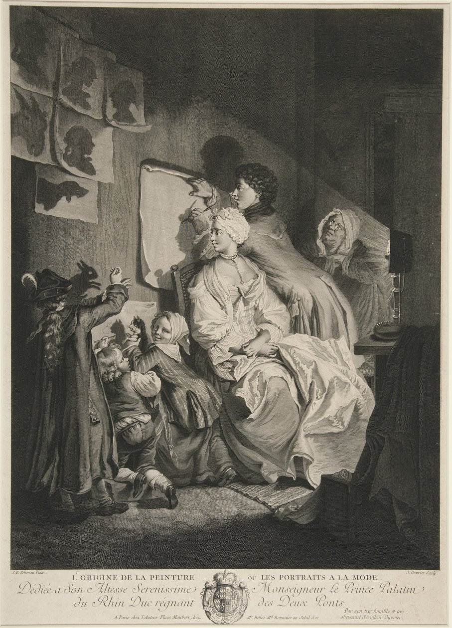 أصل الرسم أو صور عصرية ؛ حانة. 1767 بواسطة يوهان اليزار شناو