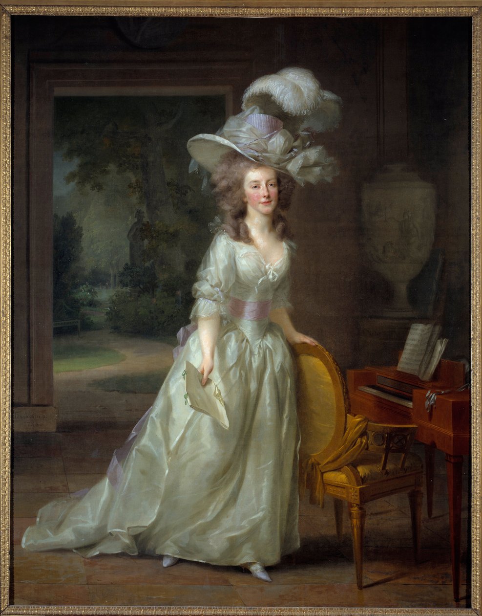 Portrait en pied de Frederique Louise Wilhelmine ، أميرة أورانج ناسو (1770-1819) لوحة رسمها فريدريش تيشباين (1750-1812) 1788 صن. 2.1x1.65 م بوردو ، متحف الفنون الجميلة - صورة كاملة الطول للأميرة فريديريكا لويز ويلهيلمينا من أورانج بواسطة يوهان فريدريش أوغست تيشبين