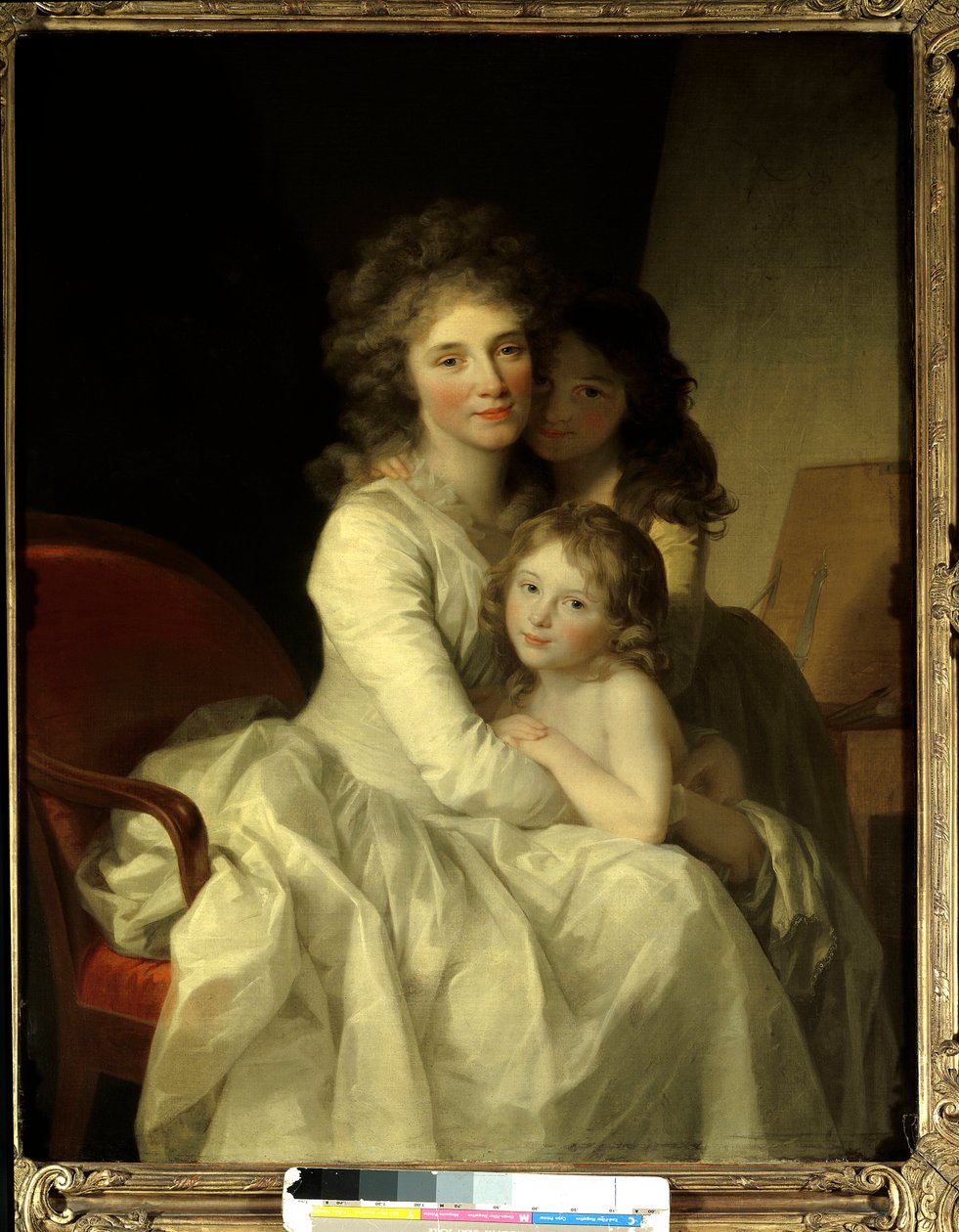 صوفي مولر وابنتاها لوحة رسم يوهان فريدريش أوجست تيشباين (1750-1812) 1792 حول باريس ، متحف الفنون الزخرفية بواسطة يوهان فريدريش أوغست تيشبين