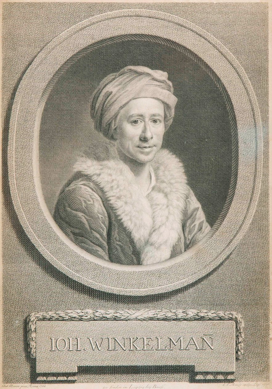 صورة لمؤرخ الفن وعالم الآثار يوهان يواكيم وينكلمان 1717-1768 ، 1776. بواسطة يوهان فريدريش بوس