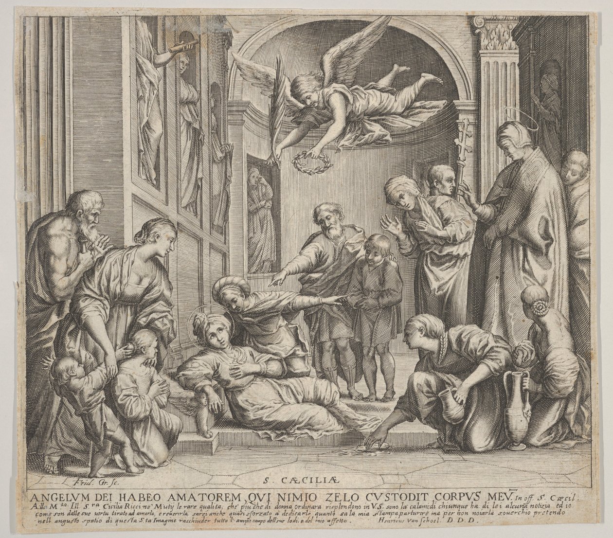 وفاة القديسة سيسيليا في كاليفورنيا. 1640-60. بواسطة يوهان فريدريش جراوتر