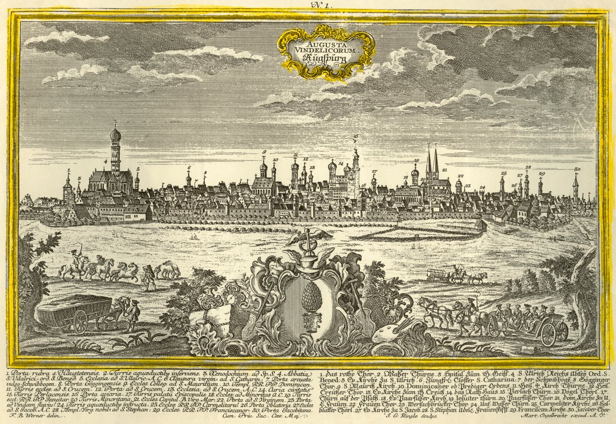 أوغسبورغ ، c1740. بواسطة يوهان جورج رينجلين