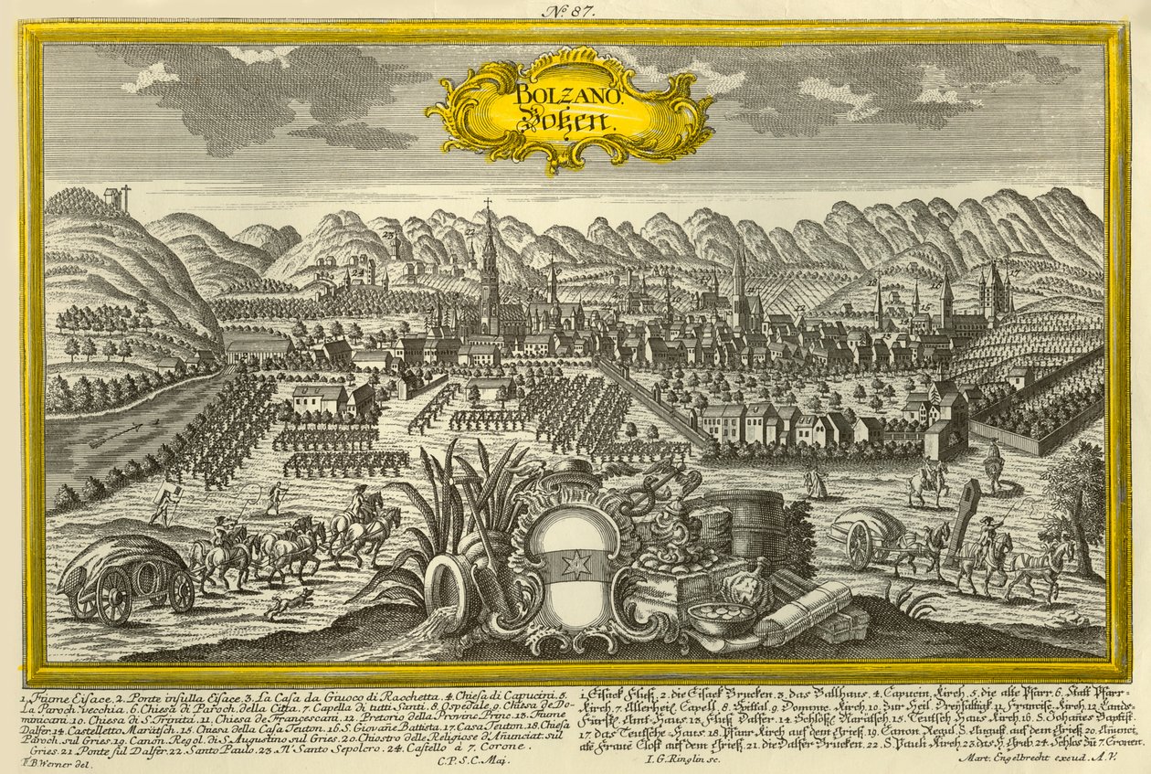بولزانو ، c1740. بواسطة يوهان جورج رينجلين