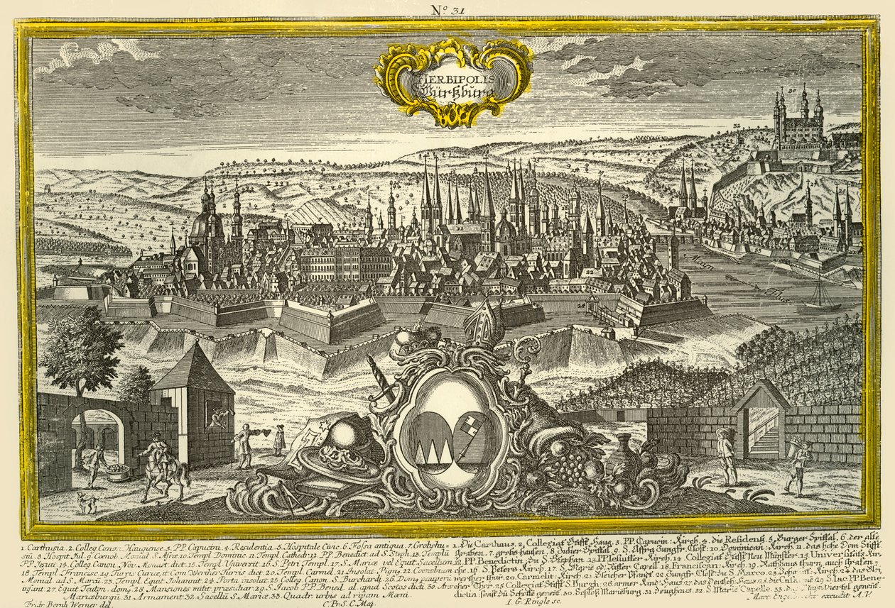 فورتسبورغ ، c1740. بواسطة يوهان جورج رينجلين