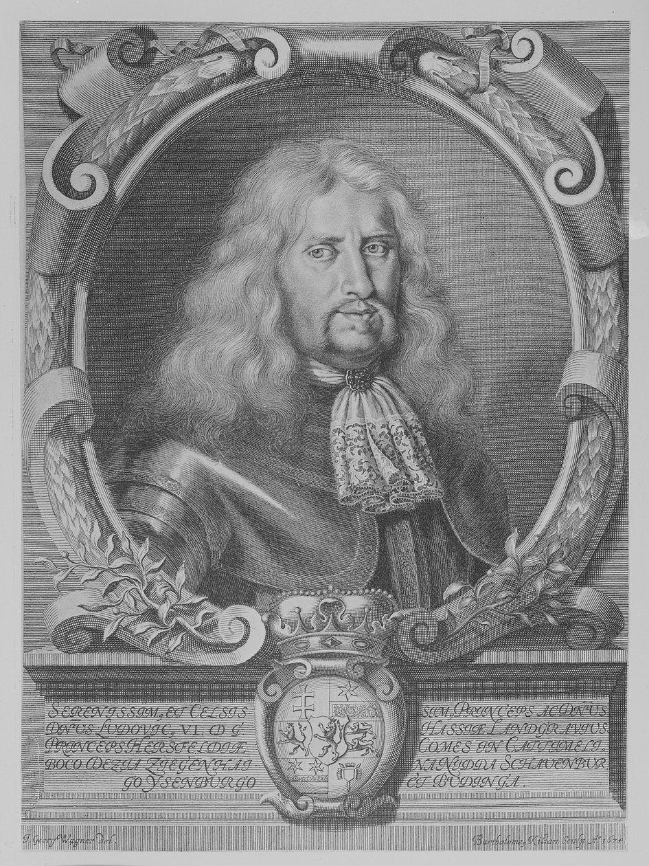 لودفيج السادس ، Landgrave of Hesse-Darmstadt ، منقوش بواسطة Bartholomaus Kilian II ، 1678 بواسطة يوهان جورج واغنر