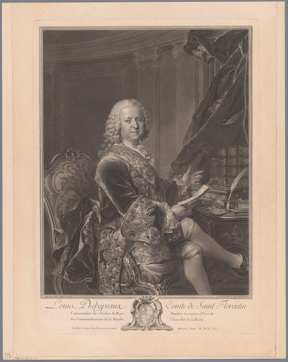 صورة لويس Phélypeaux de Saint-Florentin بواسطة يوهان جورج ويلي