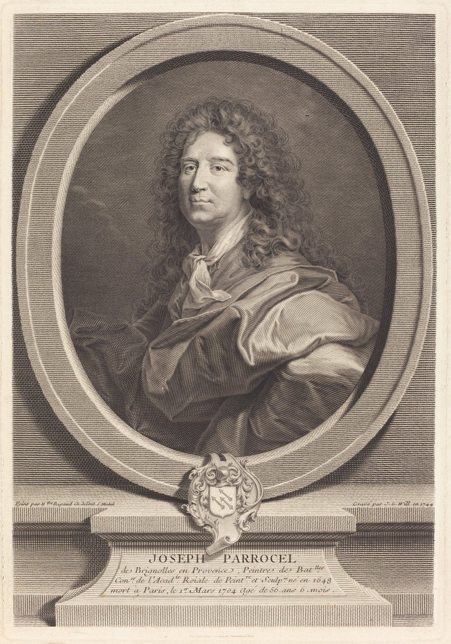 جوزيف باروسيل بواسطة يوهان جورج ويلي بعد Hyacinthe Rigaud
