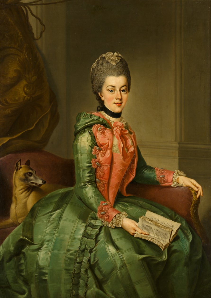 صورة للأميرة فريدريكا صوفيا فيلهيلمينا (1751-1820 ، c.1768-1769 بواسطة يوهان جورج Ziesenis