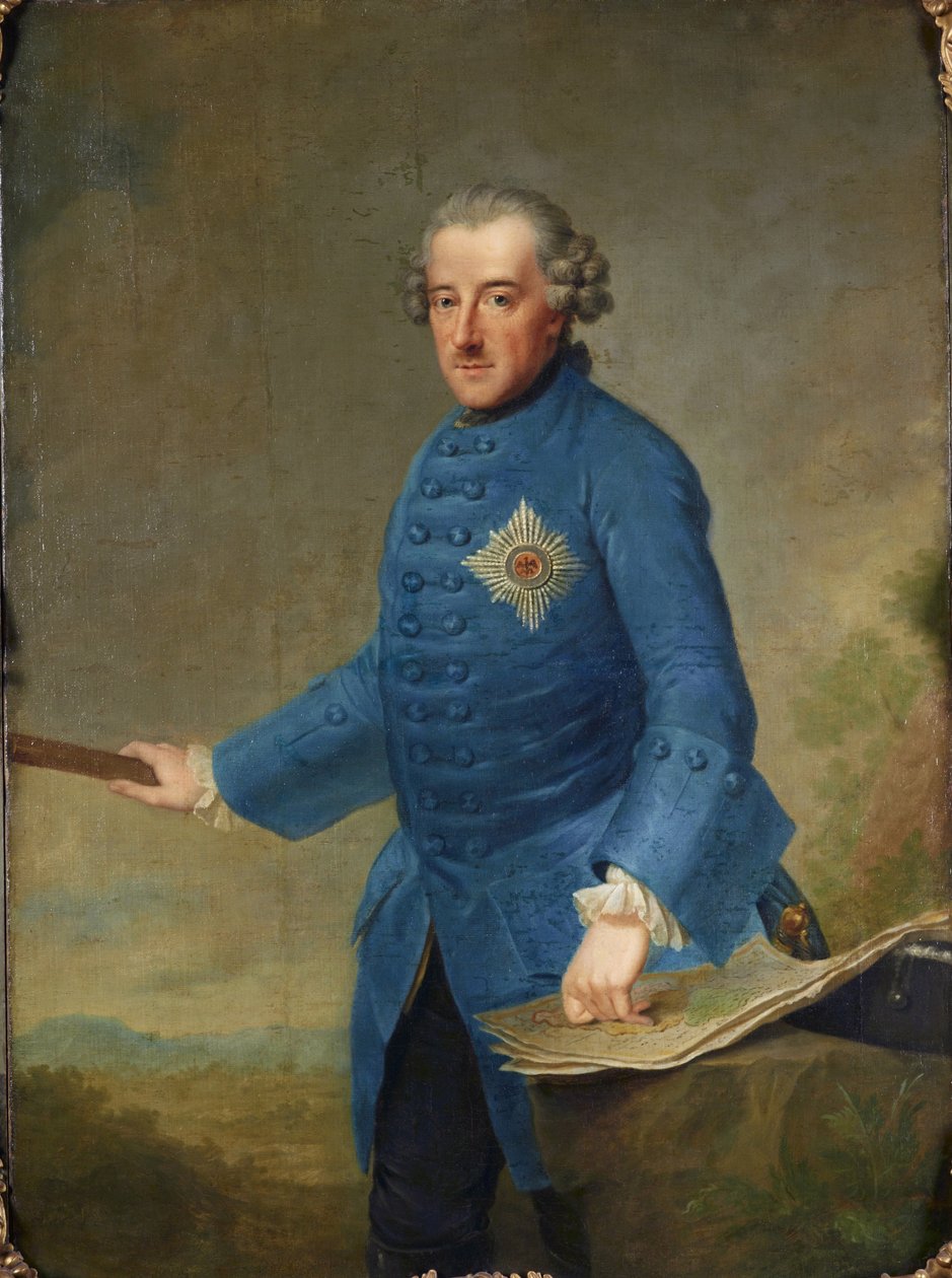 صورة لفريدريك الثاني ملك بروسيا 1712-1786 ، 1763. بواسطة يوهان جورج زيسينيس الأصغر