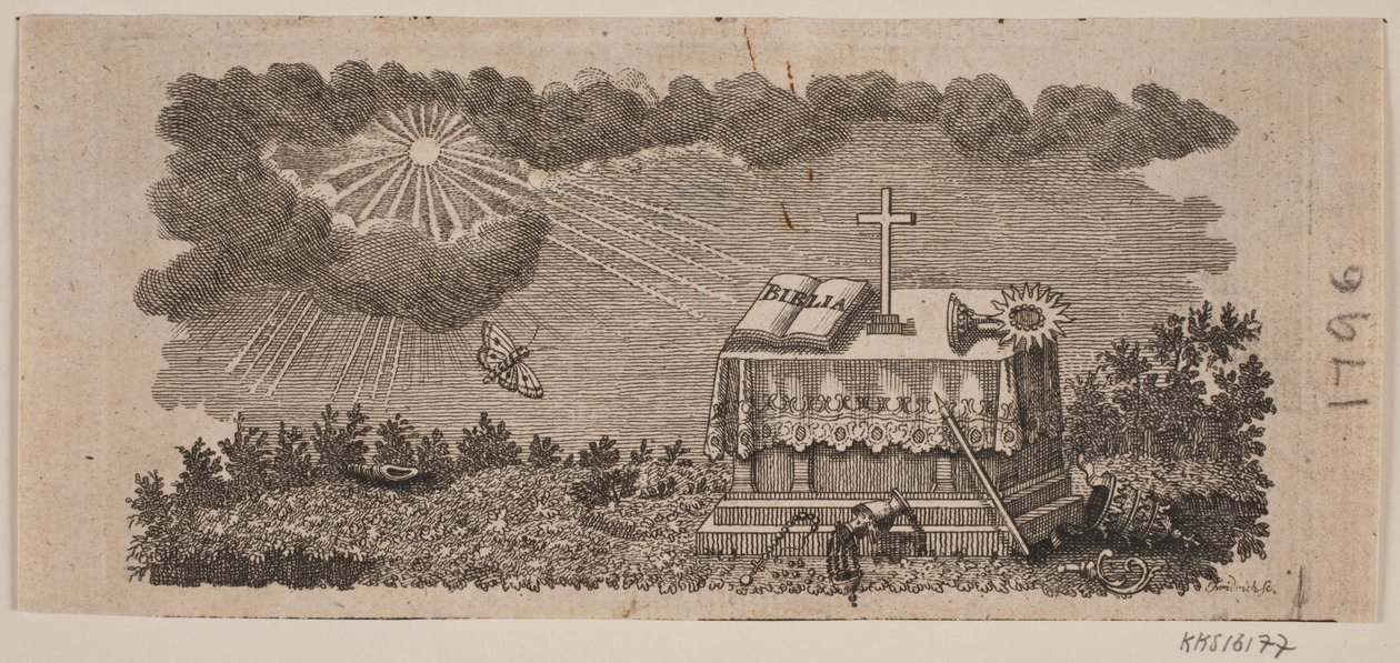 Vignette Gebhardi and Christiani "تاريخ مملكتي الدنمارك والنرويج ودوقيتي شليسفيغ وهولشتاين حتى عصرنا" بواسطة يوهان جوتليب فريدريش