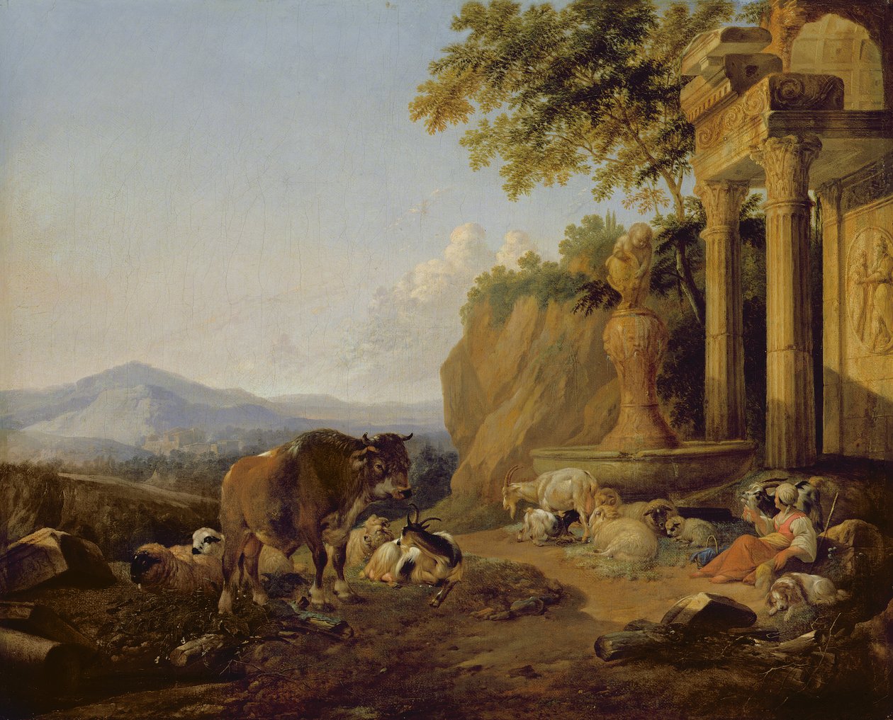 منظر طبيعي مع أنقاض ، 1670 بواسطة يوهان هاينريش روس