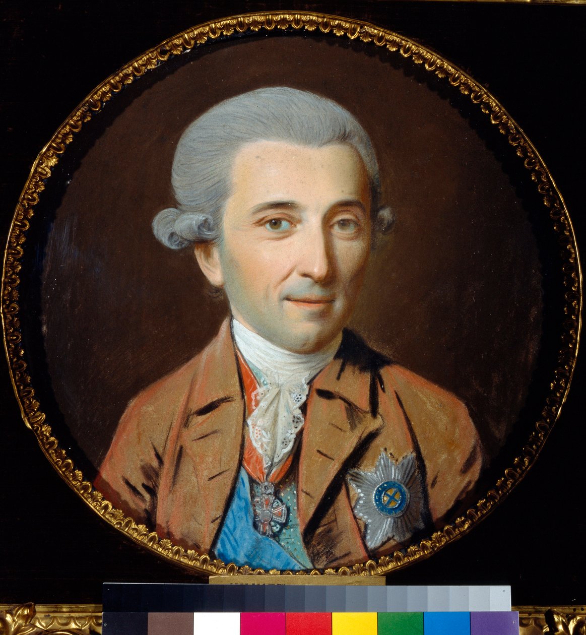 صورة للأمير نيكولاي إيفانوفيتش سالتيكوف (1736-1816) - أووفر دي يوهان هاينريش شميدت (1749-1829) ، باستيل على ورق (27.5 × 27.5 سم) ، حوالي 1780 - صورة للأمير نيكولاي آي سالتيكوف ، باستيل على الورق بقلم ج. حداد بواسطة يوهان هاينريش شميدت