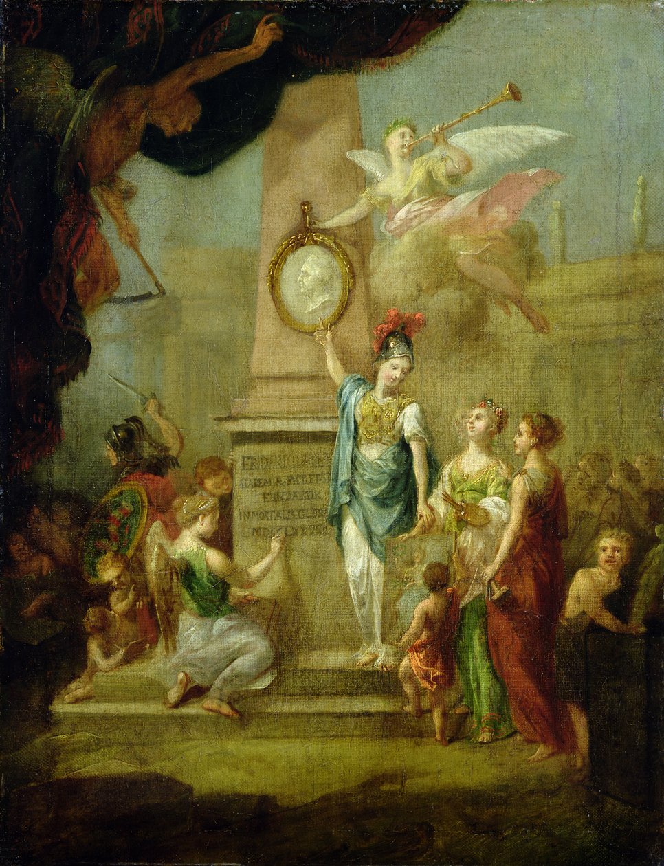 رمزي يمثل أساس أكاديمية كاسل للفنون ، ج 1778 بواسطة يوهان هاينريش تيشباين