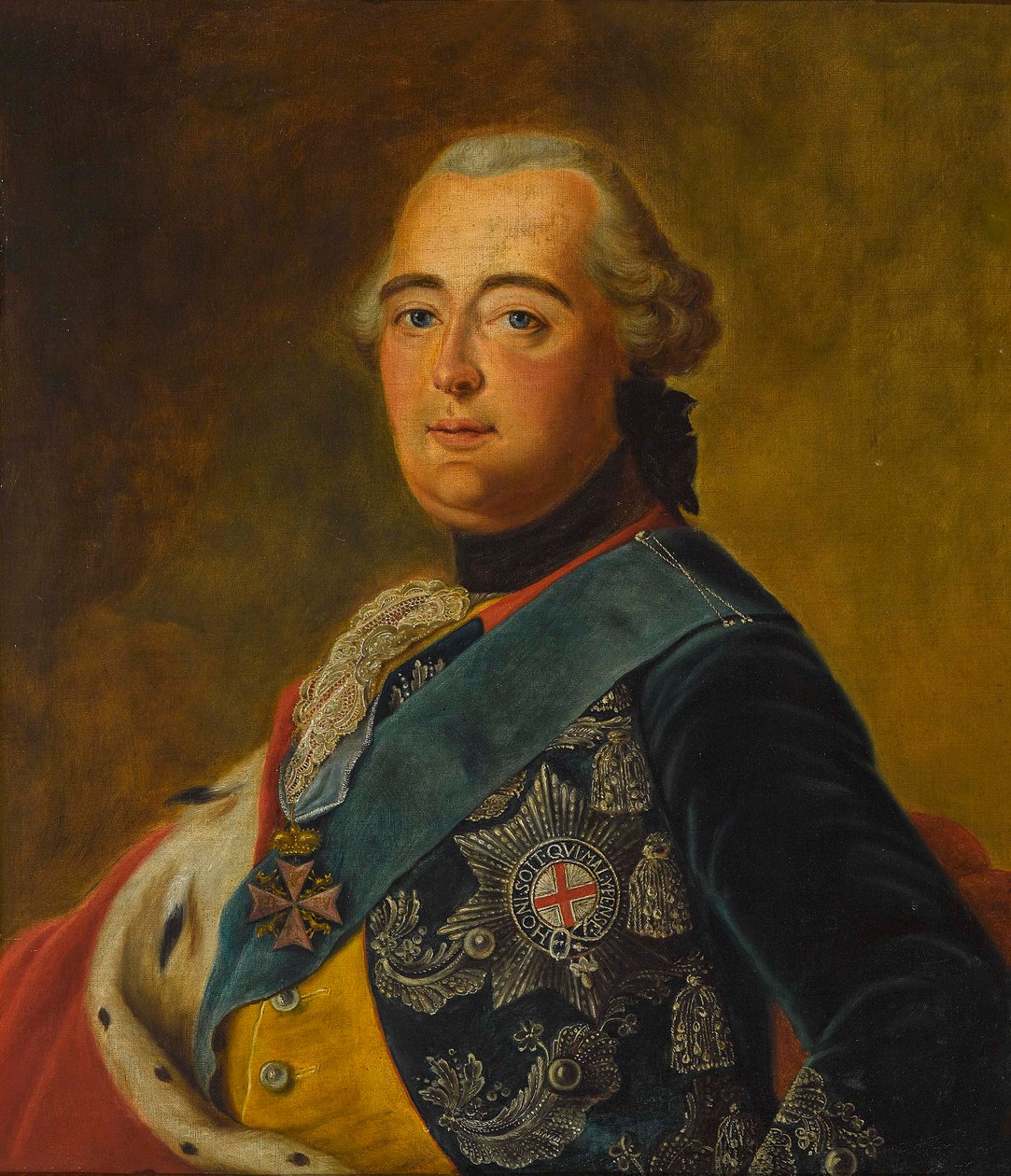 فريدريك الثاني دي هيس كاسيل - فريدريك الثاني ، لاندغريف من هيس-كاسل (1720-1785) - تيشباين ، الشيخ يوهان هاينريش (1722-1789). زيت على قماش الأبعاد: 77x65 سم مجموعة خاصة بواسطة يوهان هاينريش تيشباين