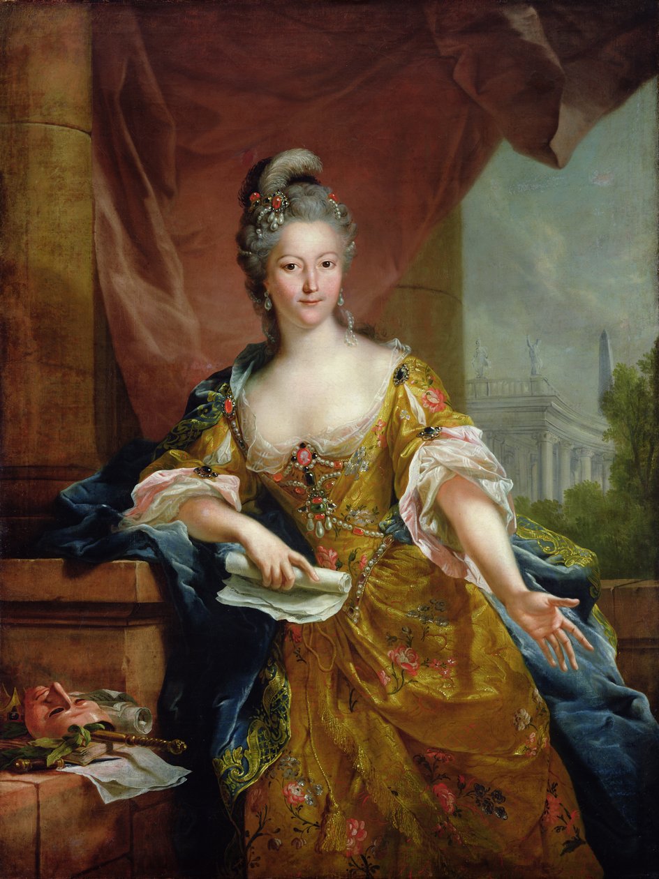 الممثلة Mademoiselle Evrard ، c.1770-80 بواسطة يوهان هاينريش تيشباين