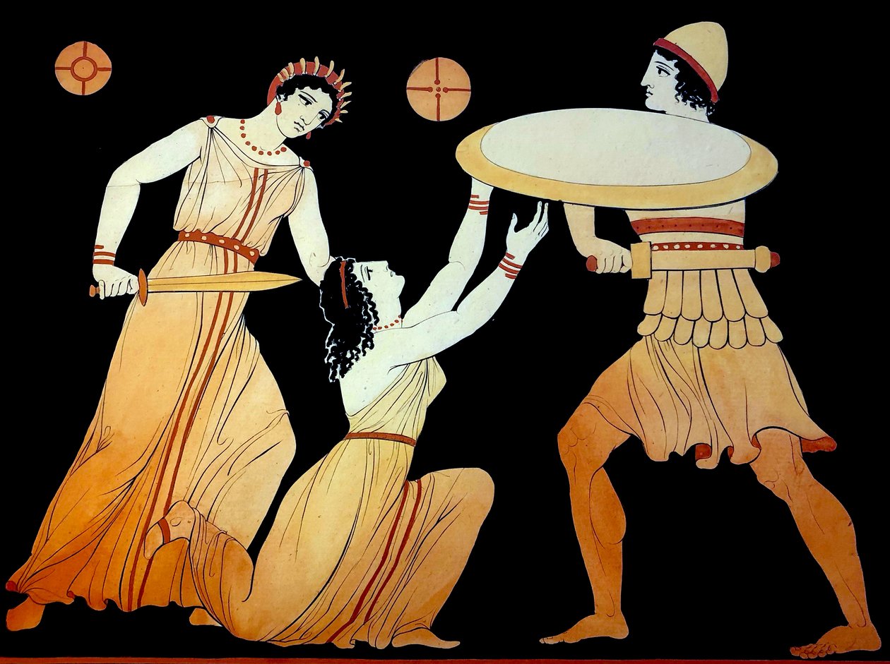 مشهد كلاسيكي حوالي عام 1796 (نقش على لوح نحاسي) بواسطة يوهان هاينريش فيلهلم تيشبين