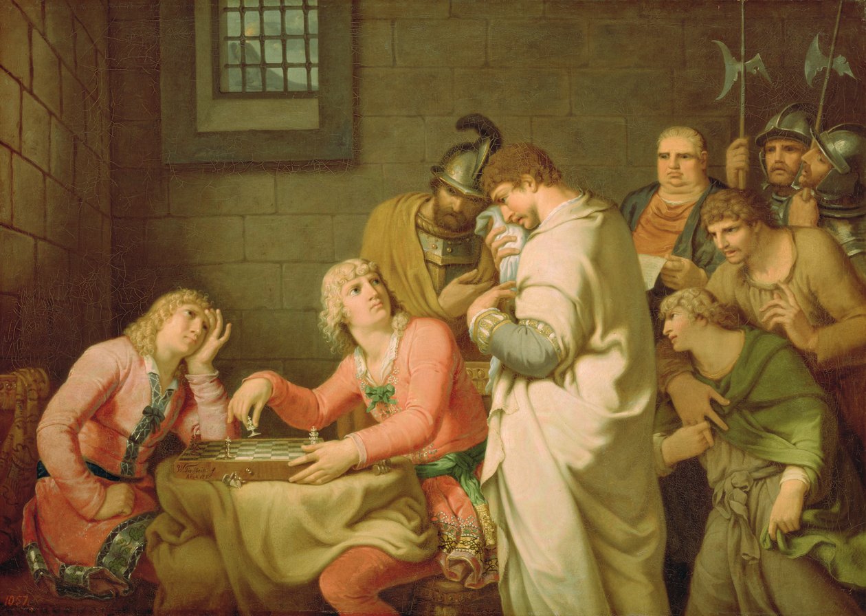كونرادين من شوابيا وفريدريش من بادن في انتظار الحكم ، 1785 بواسطة يوهان هاينريش فيلهلم تيشبين