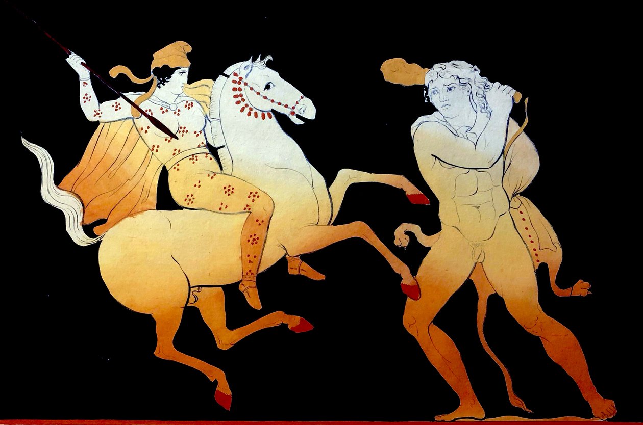 عمالة هرقل التاسعة حوالي عام 1796 (نقش على لوح نحاسي) بواسطة يوهان هاينريش فيلهلم تيشبين