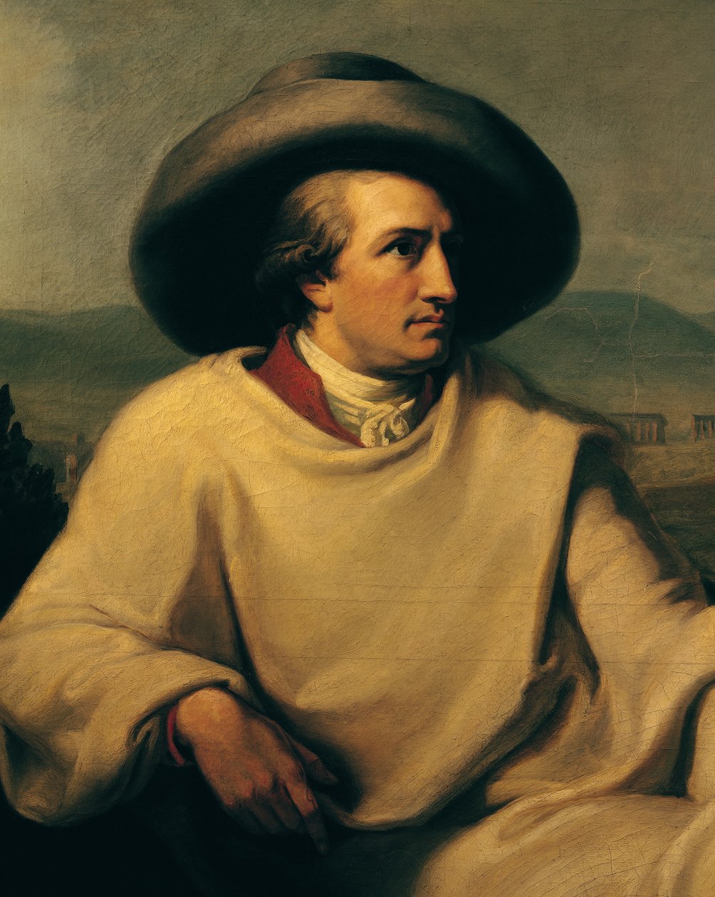 يوهان فولفجانج فون جوته (1749-1832) في كامبانا ، c.1790 (التفاصيل) بواسطة يوهان هاينريش فيلهلم تيشبين
