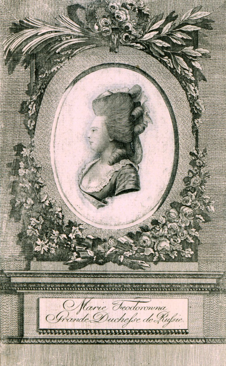 صورة لدوقة غراند ماريا فيودوروفنا صوفي دوروثيا من Württemberg 1759-1828 ، 1781 بواسطة يوهان هيرونيموس لويشينكوهل