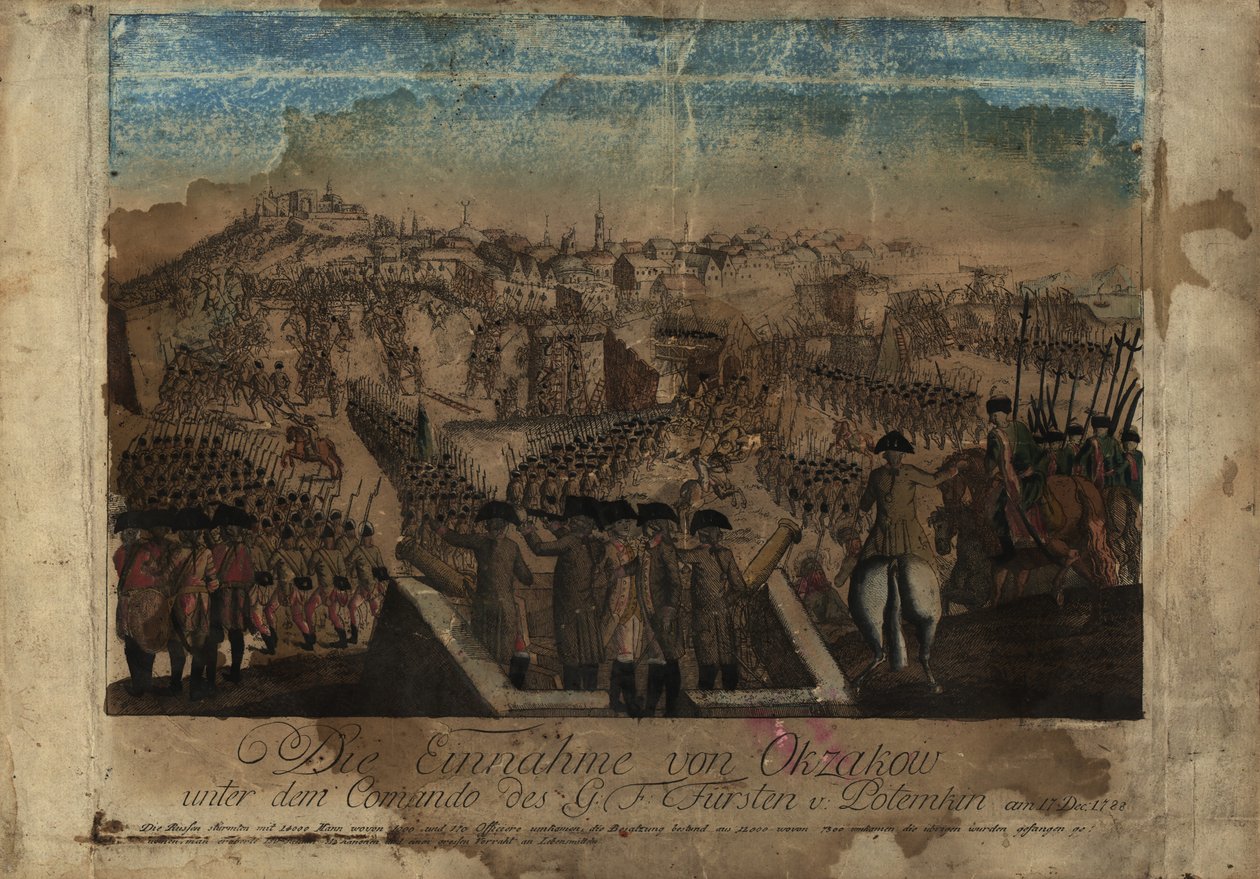 استيلاء الأمير غريغوري بوتيمكين على أوتشاكوف في 17 ديسمبر 1788 ، 1788. بواسطة يوهان هيرونيموس لويشينكوهل