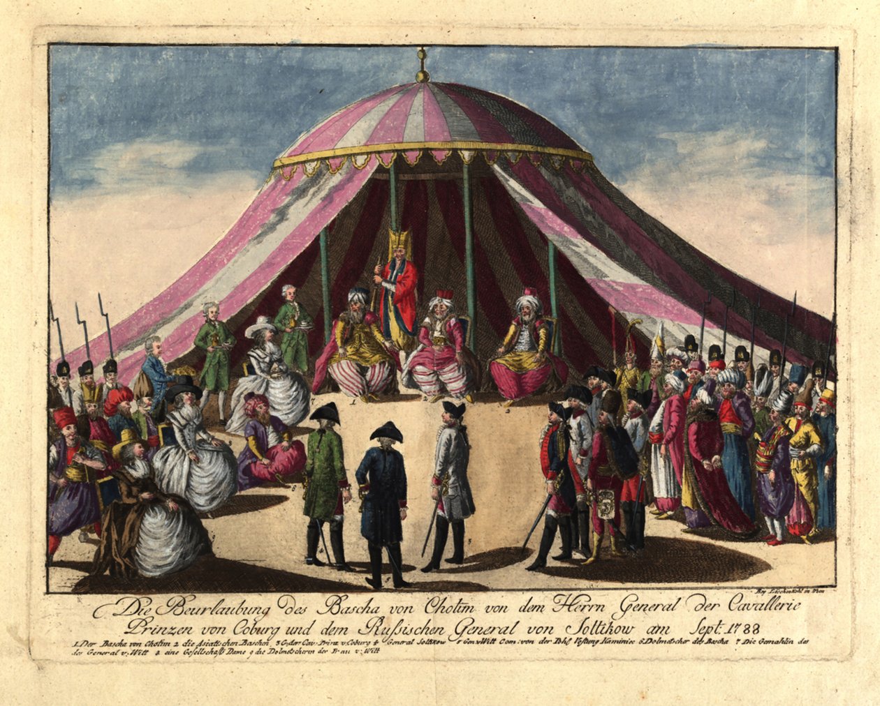 ترسب باشا خوتين من قبل الأمير يوشيا من ساكس كوبرغ والجنرال ... ، سبتمبر 1788. بواسطة يوهان هيرونيموس لويشينكوهل