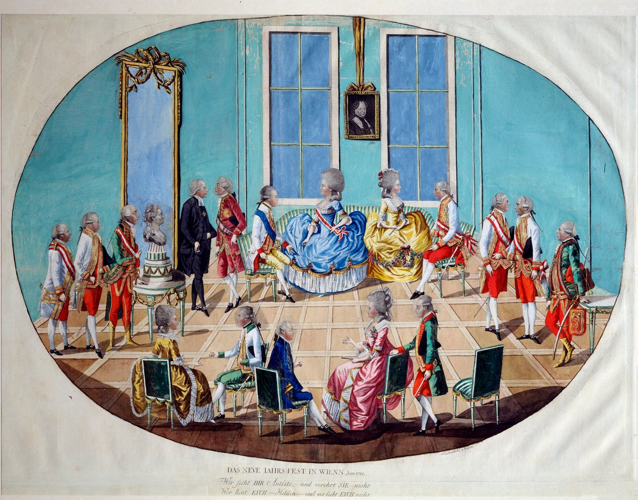 الاحتفال بالعام الجديد في فيينا عام 1782 ، 1783. بواسطة يوهان هيرونيموس لوشينكوهل