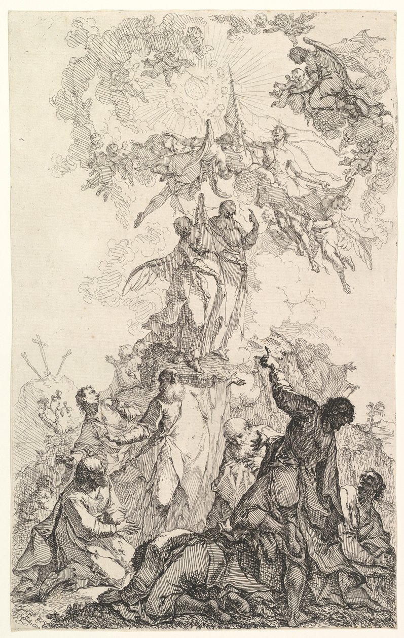 صعود المسيح ، كاليفورنيا. 1750. بواسطة يوهان إجناتز زيمبال