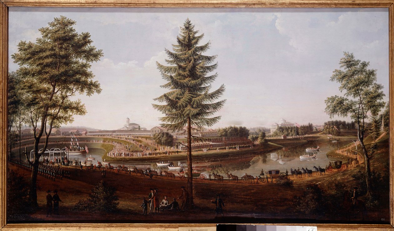 وليمة في قصر بافلوفسك ، المقر الصيفي للقيصر بول الأول لوحة Metterleir (1750-1825) 1790 متحف التاريخ ، سانت بطرسبرغ بواسطة يوهان جاكوب ميتنليتر