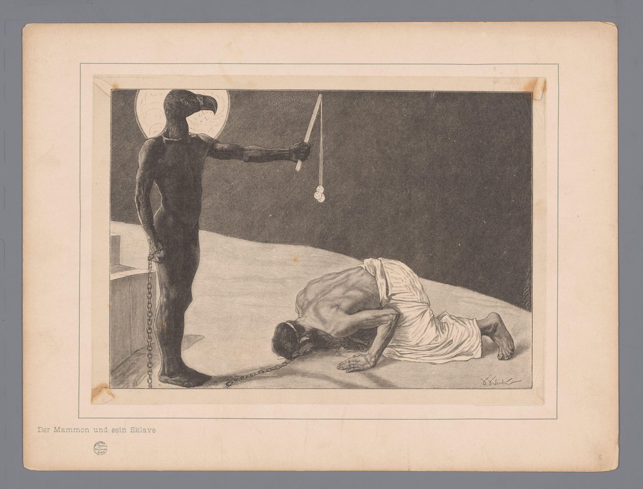 عبادة الجشع Der Mammon und sein Sklave (العنوان على الكائن) سبعة تمثيلات صوفية (عنوان المسلسل) بواسطة جون جاكوب ويبر