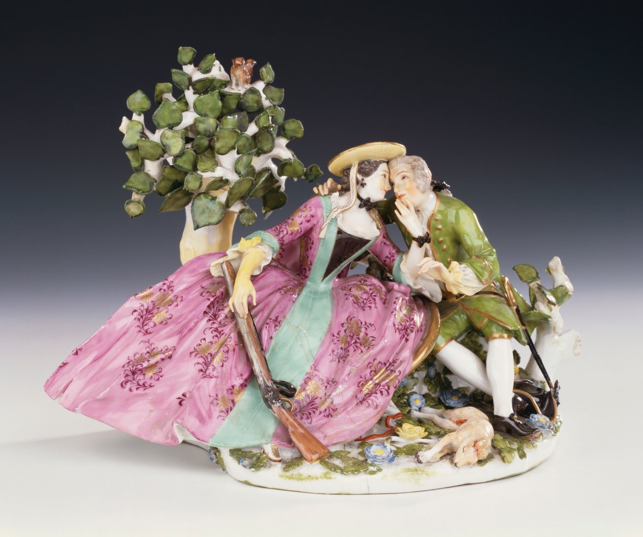 مجموعة Meissen crinoline للباقي خلال العلبة ، حوالي 1745 (بورسلين) بواسطة يوهان جواكيم كايندلر