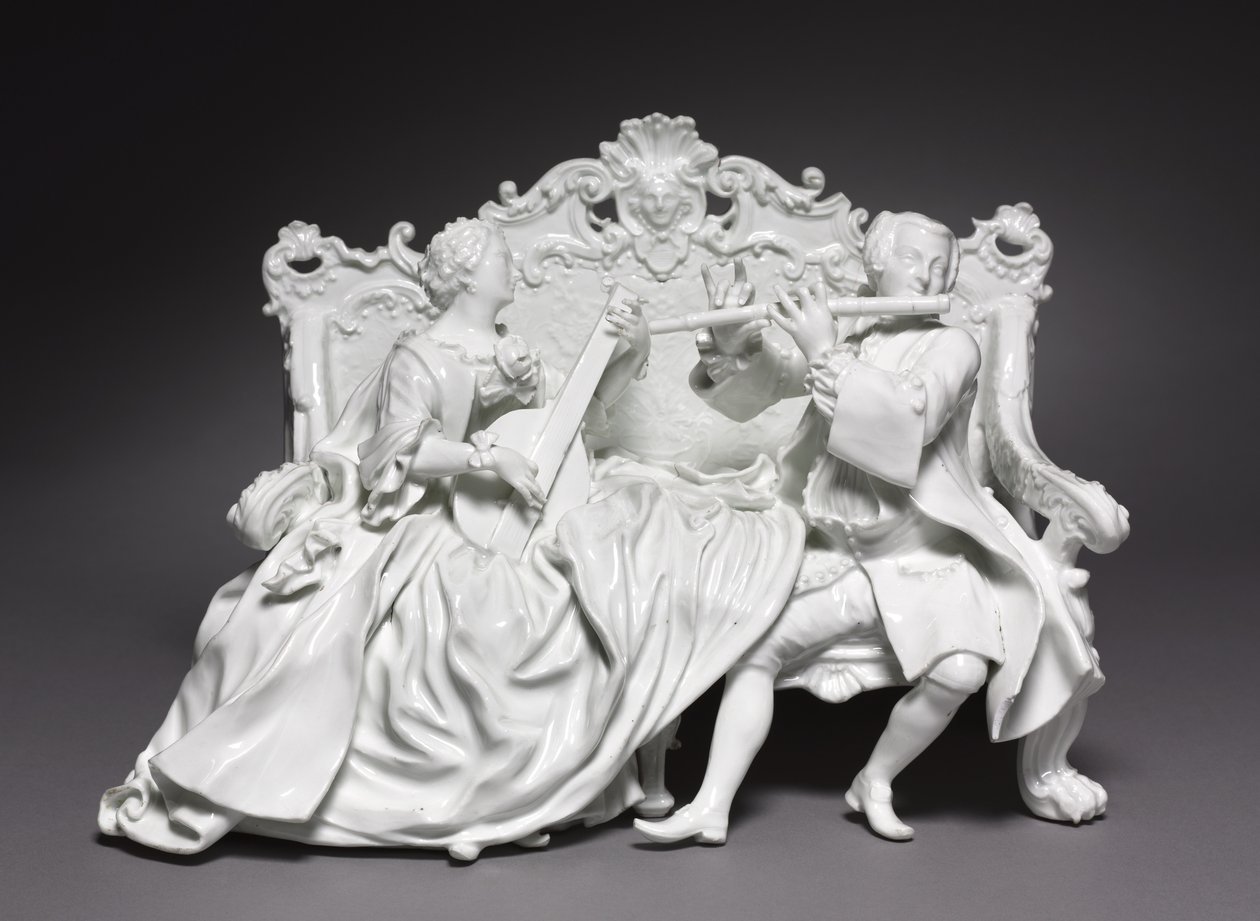 مجموعة Crinoline: الموسيقيين ، الشركة المصنعة Meissen Porcelain Factory ، ألمانيا ، حوالي 1737 بواسطة يوهان يواكيم كاندلر