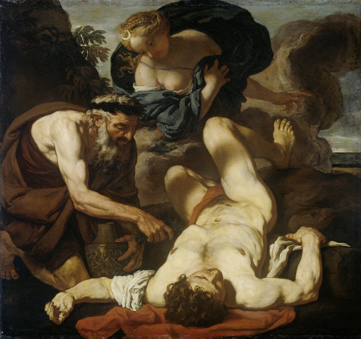 Selene and Endymion وفاة الجبار ، 1660- 1670 بواسطة يوهان كارل لوث